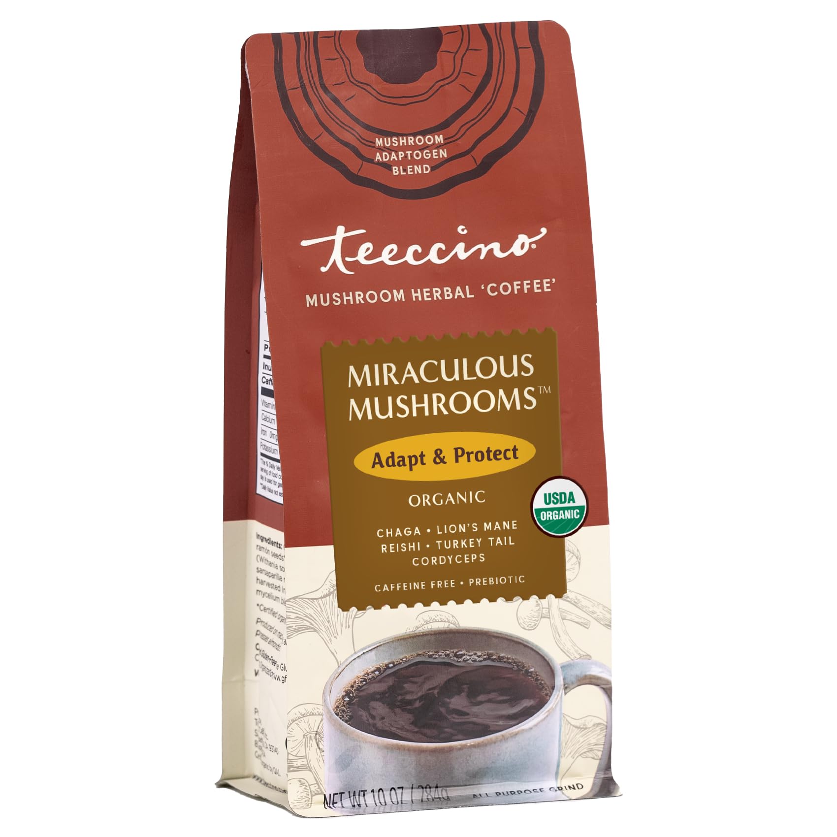 Amazon.com : Teeccino Miraculous Mushrooms Adapt & Protect Coffee